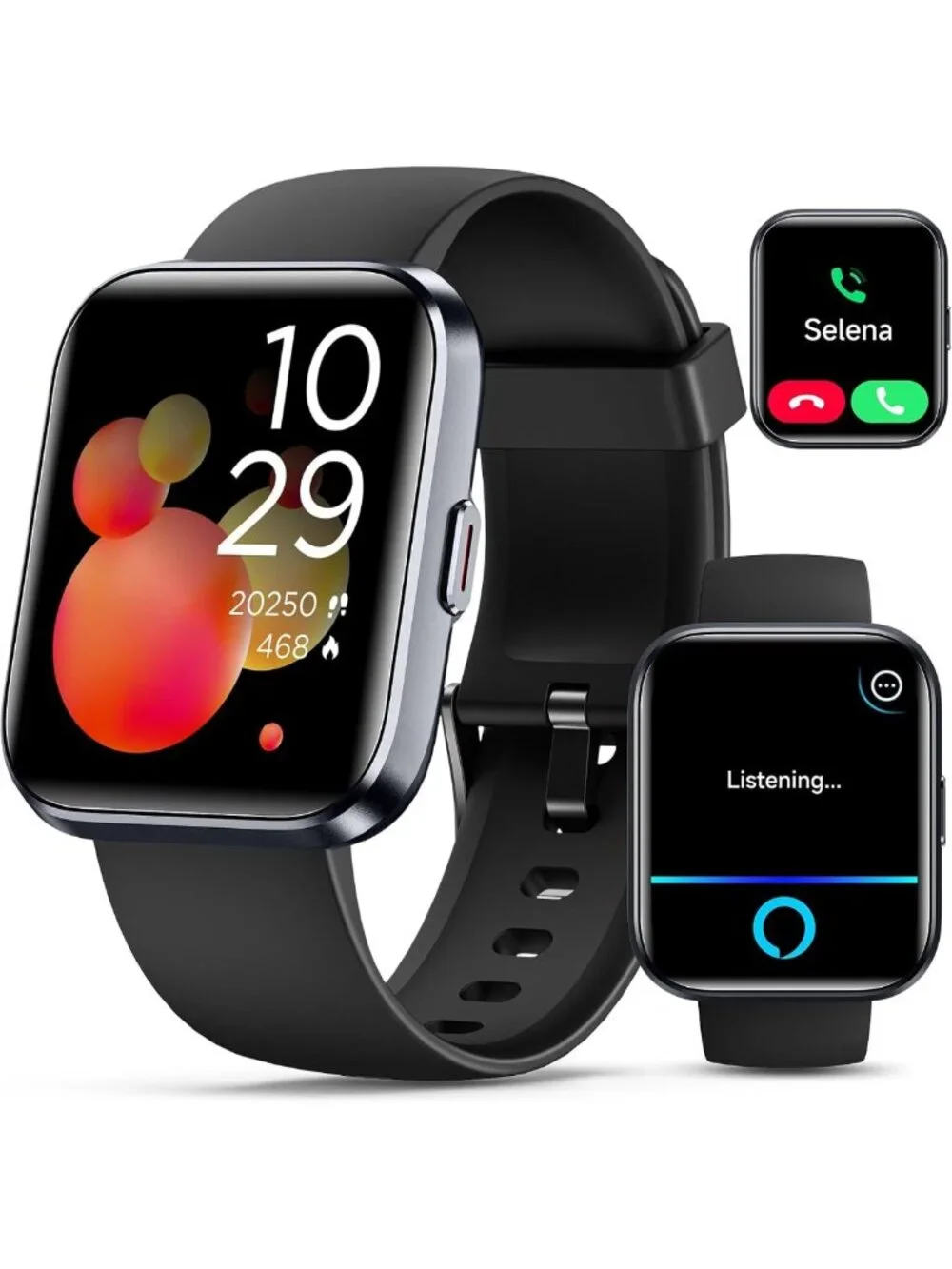 Stylish 1.8'' Fitness Tracker Smartwatch for All, Waterproof, Heart Rate